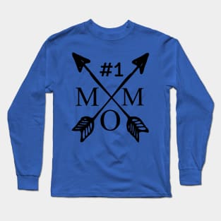 #1 MOM crossed Arrows for Mother's Days Long Sleeve T-Shirt